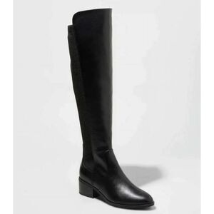 a new day Black Over the Knee Boots